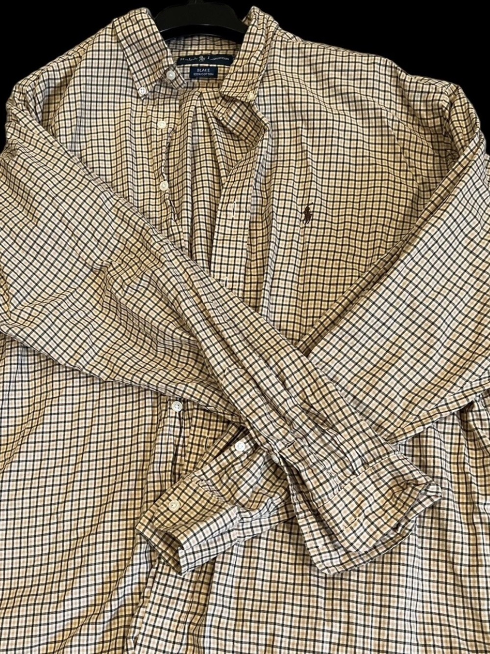 Ralph Lauren Men’s Windowpane Check Button-Down Shirt - Cream & Brown